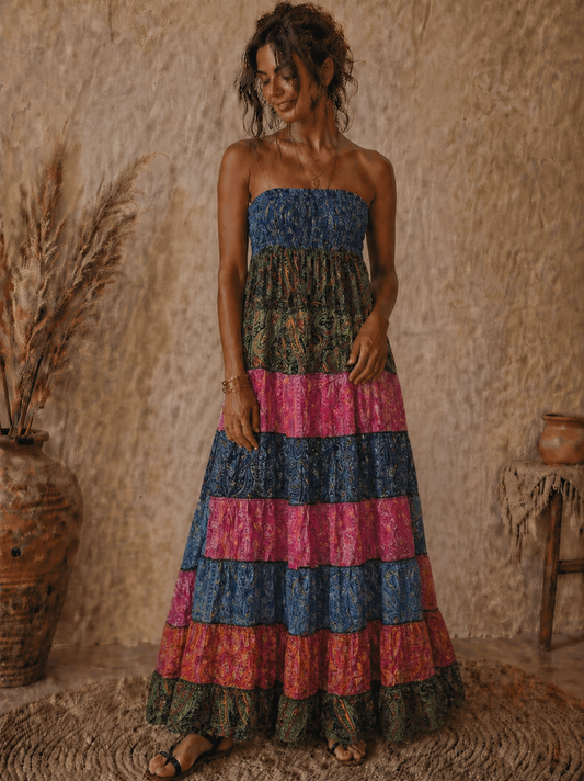 Boho Shirred Dress/Skirt