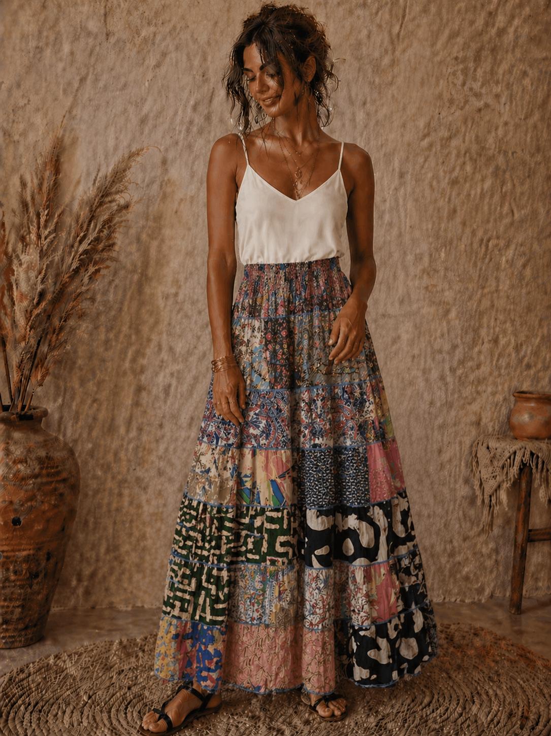 Boho Shirred Dress/Skirt