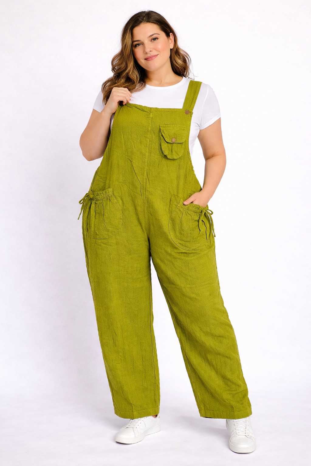 Cotton Wide Leg Overalls