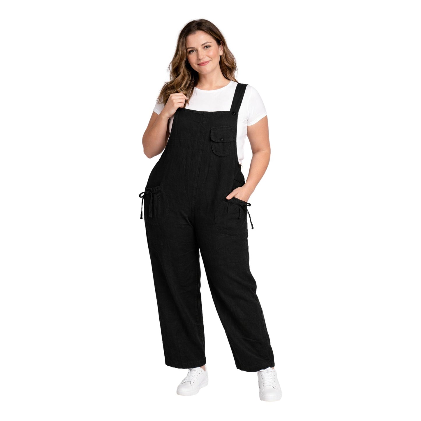 Cotton Wide Leg Overalls