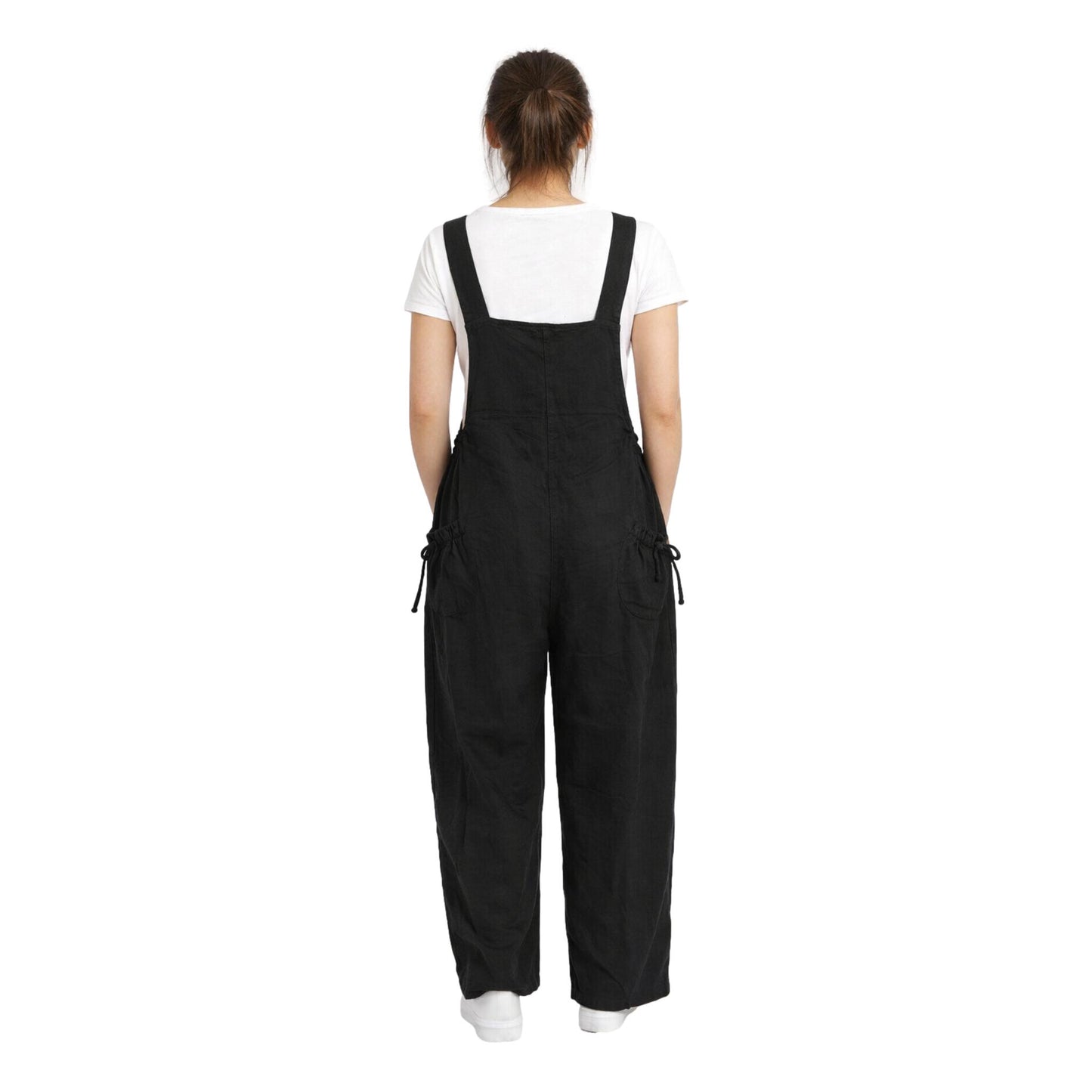 Cotton Wide Leg Overalls