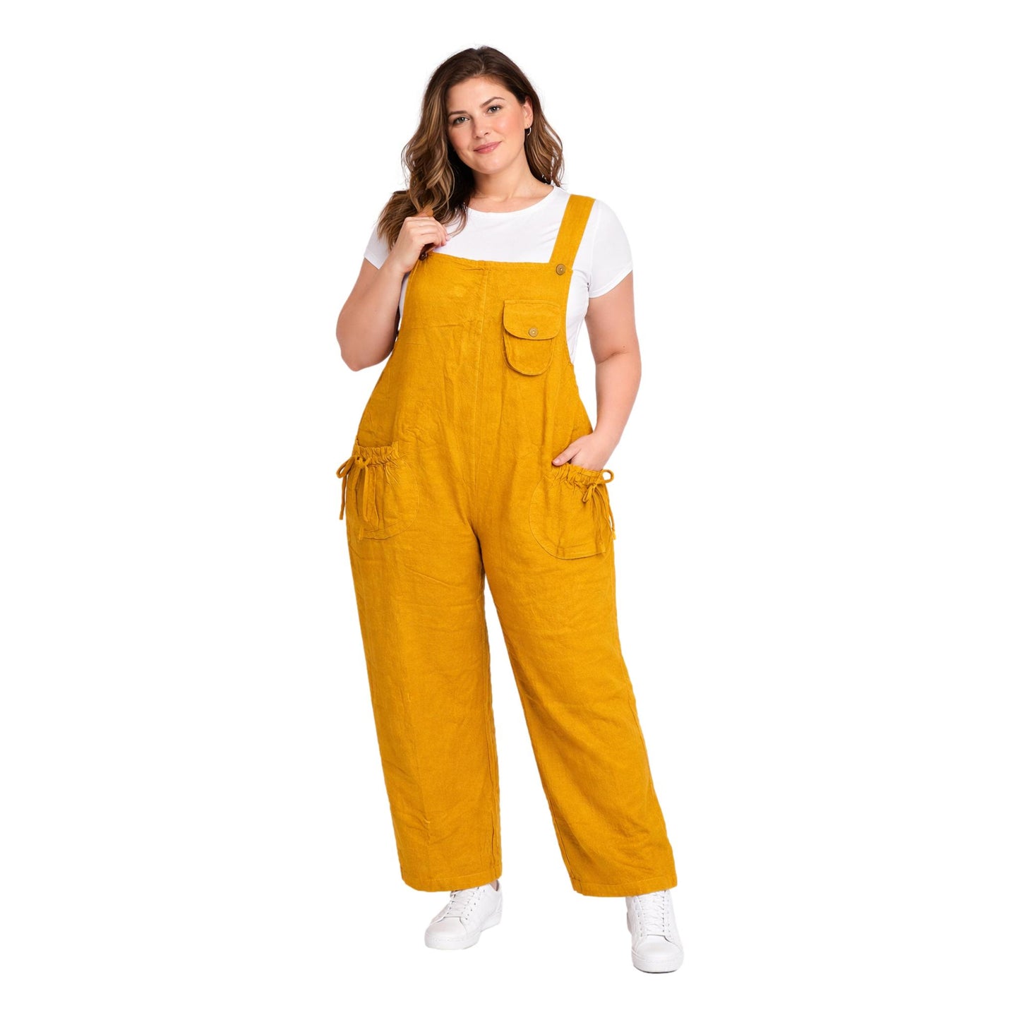 Cotton Wide Leg Overalls