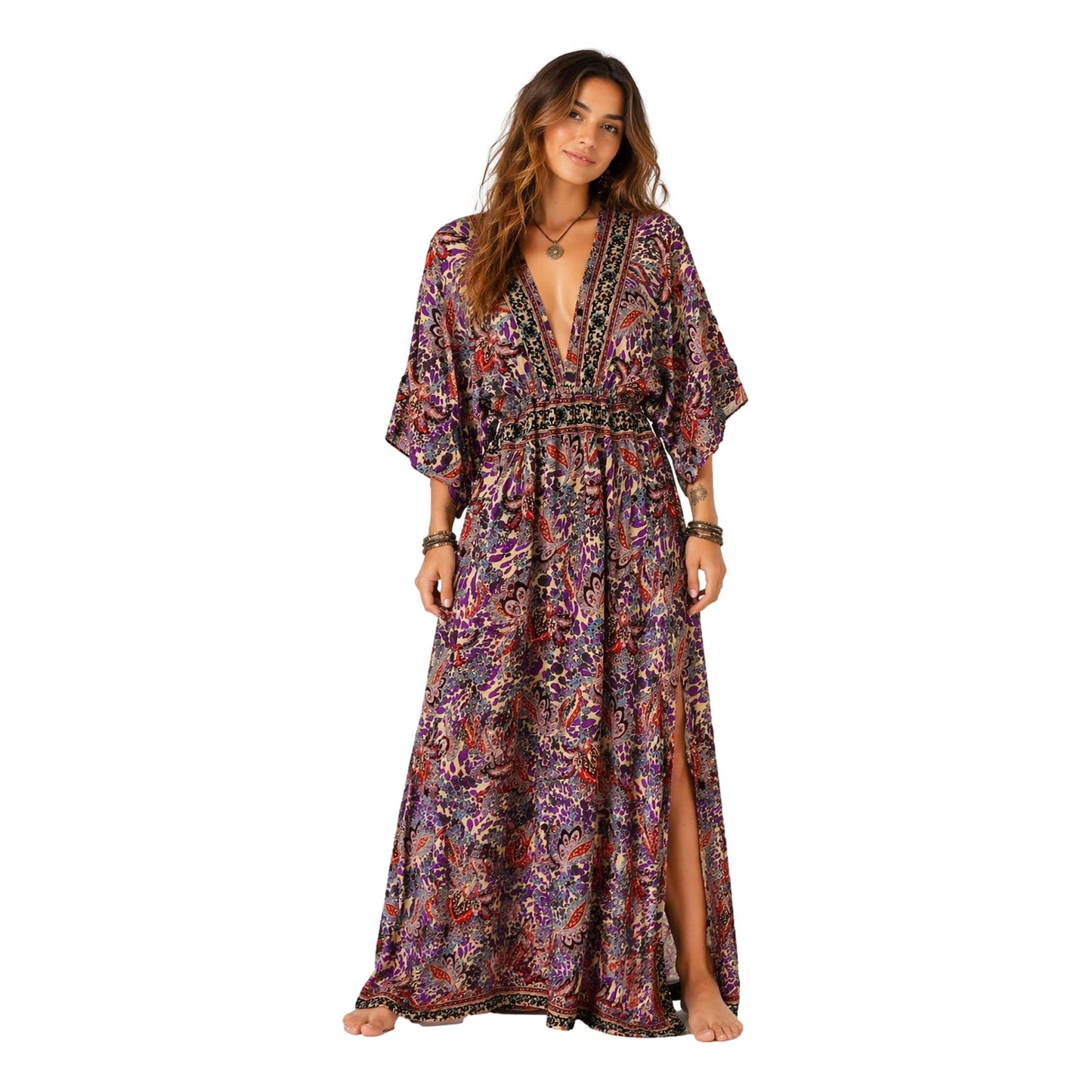 Boho Silk Maxi Dress – Rainbow Gypsy