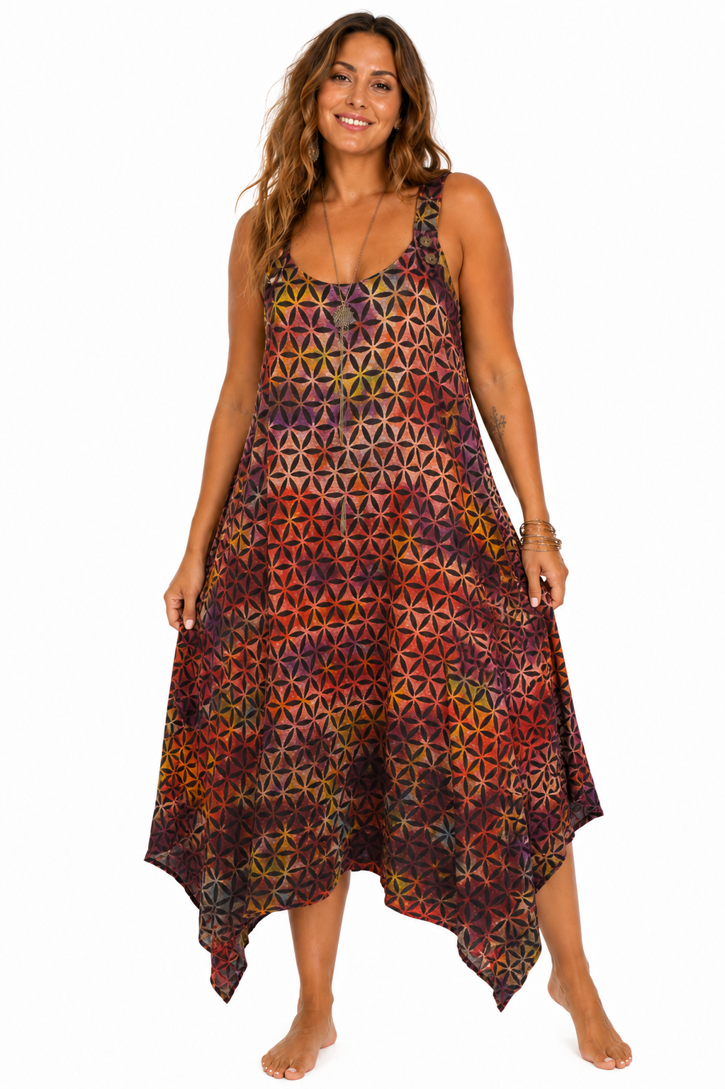 Rainbow Flower Of Life Dress