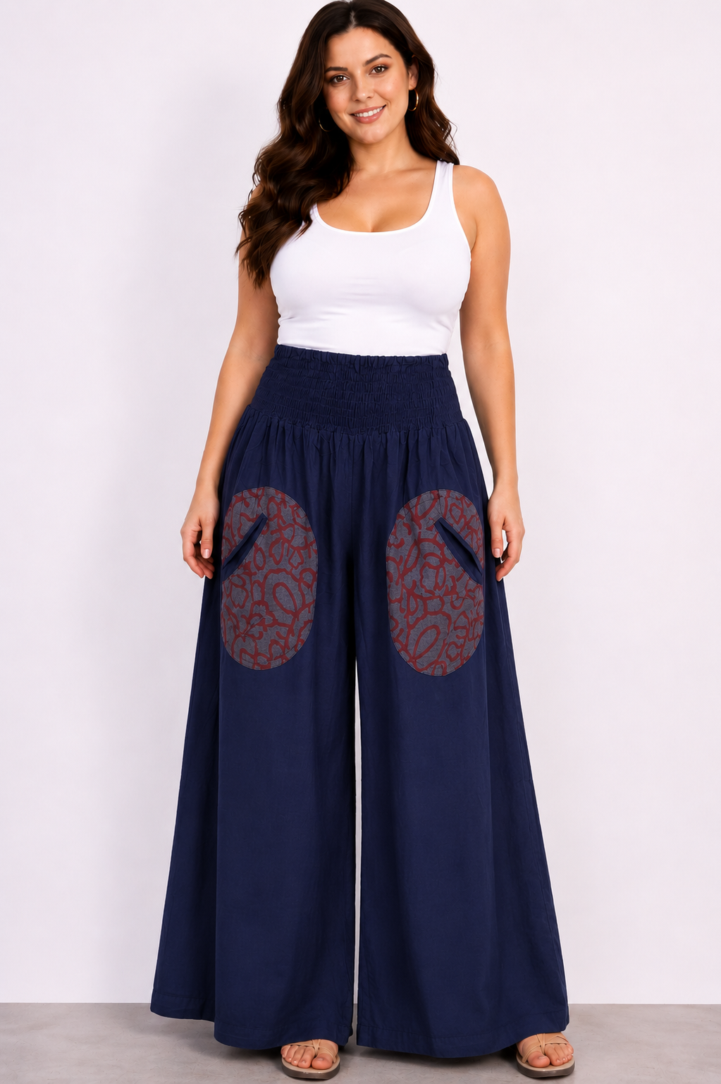 Soft Rayon Wide Leg Pants with front pockets