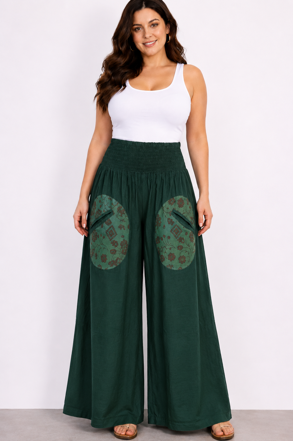 Soft Rayon Wide Leg Pants with front pockets