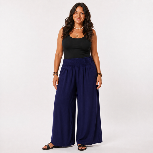 Shirred Wasited Pants