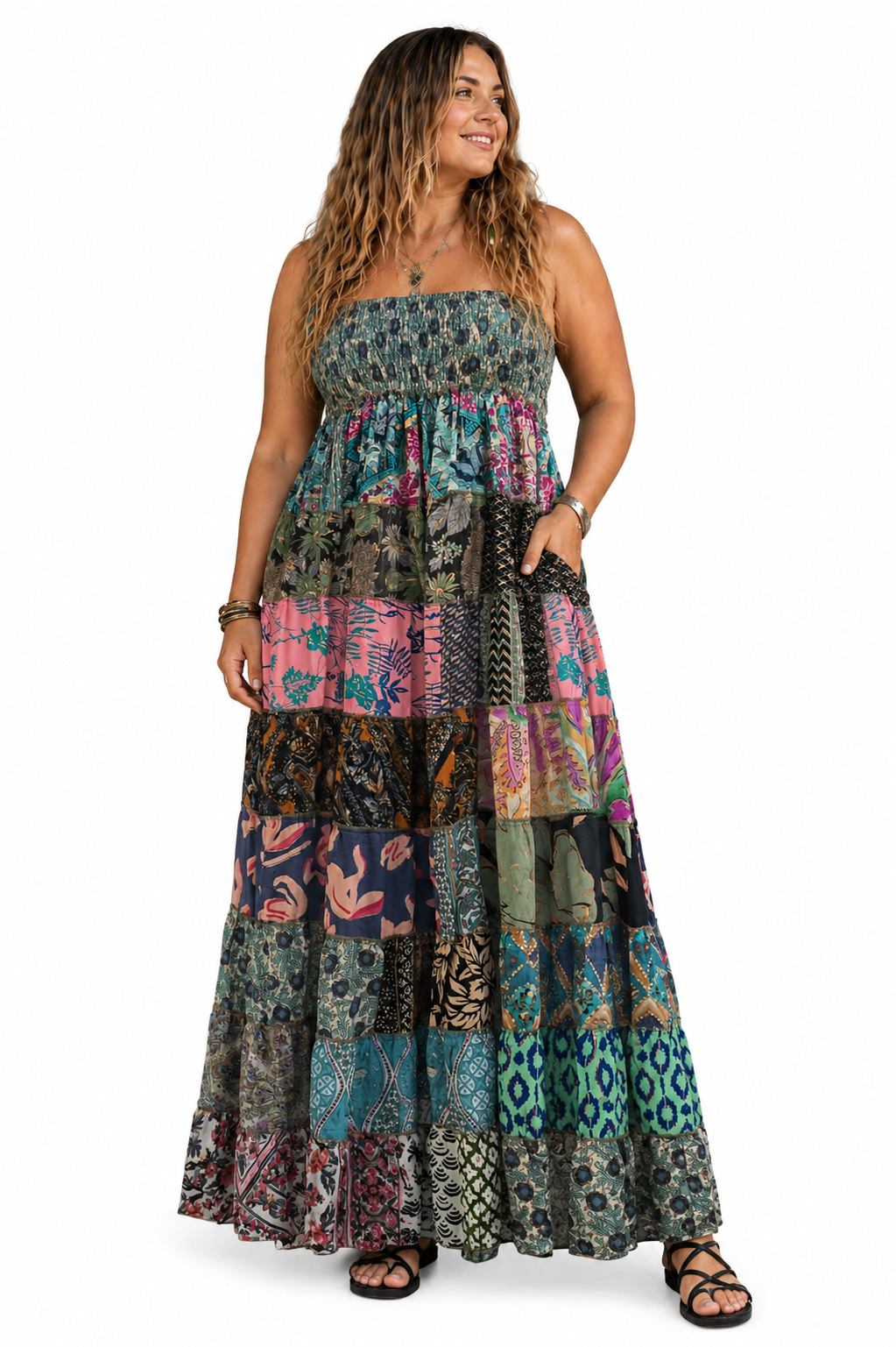 Boho Shirred Dress/Skirt