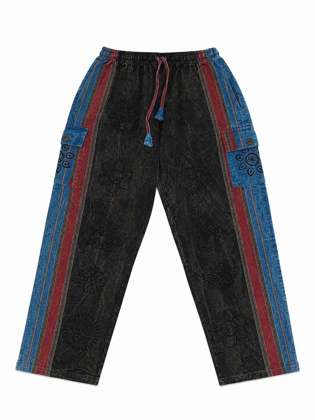 Block Print Stone Washed Pants