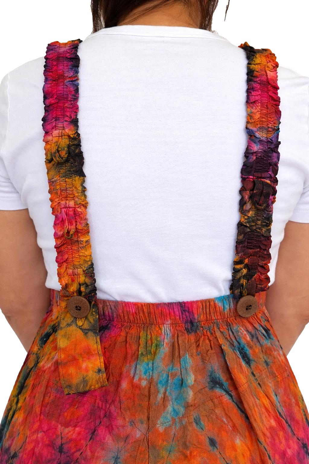 Tie Dye Wide Leg Overalls
