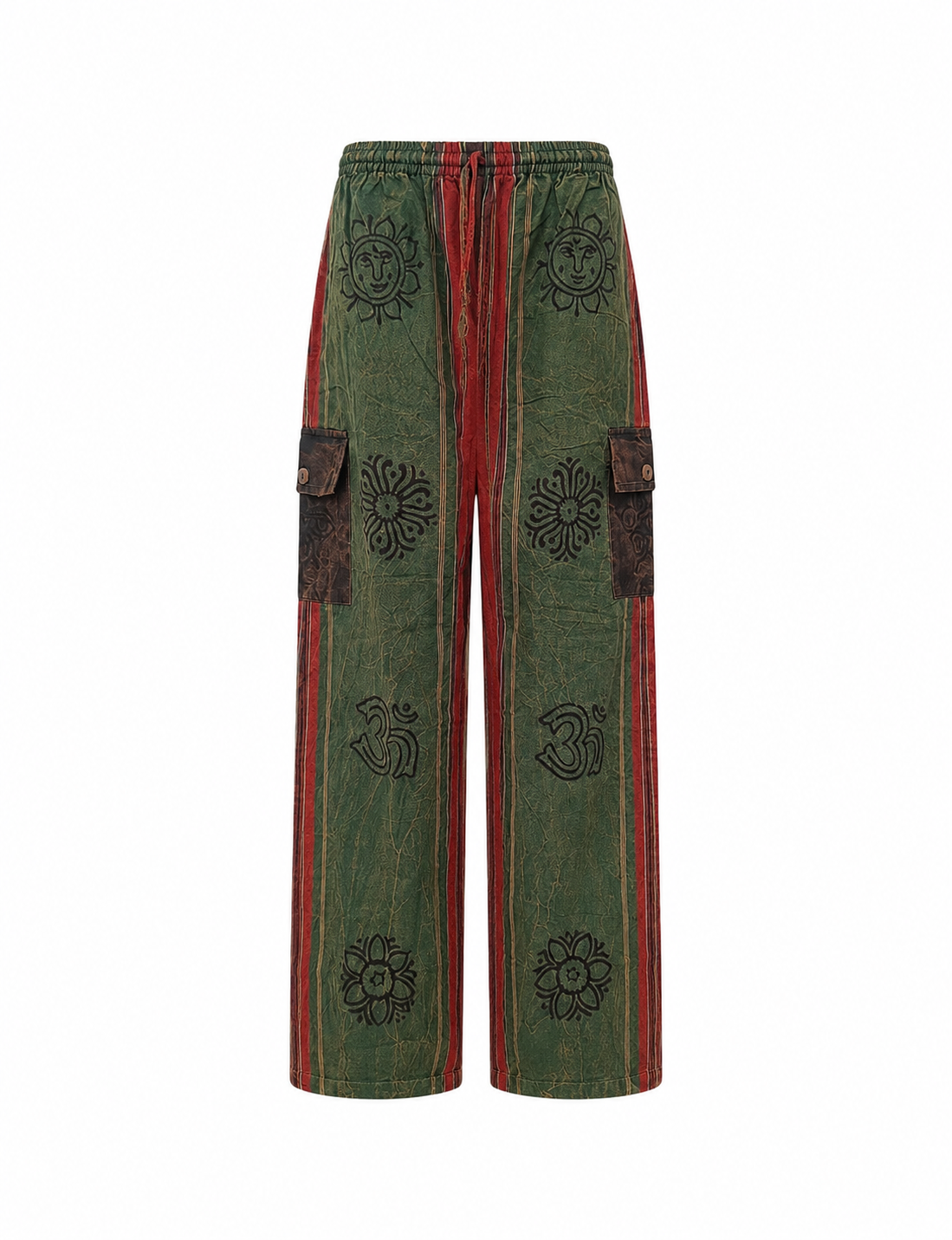 Block Print Stone Washed Pants