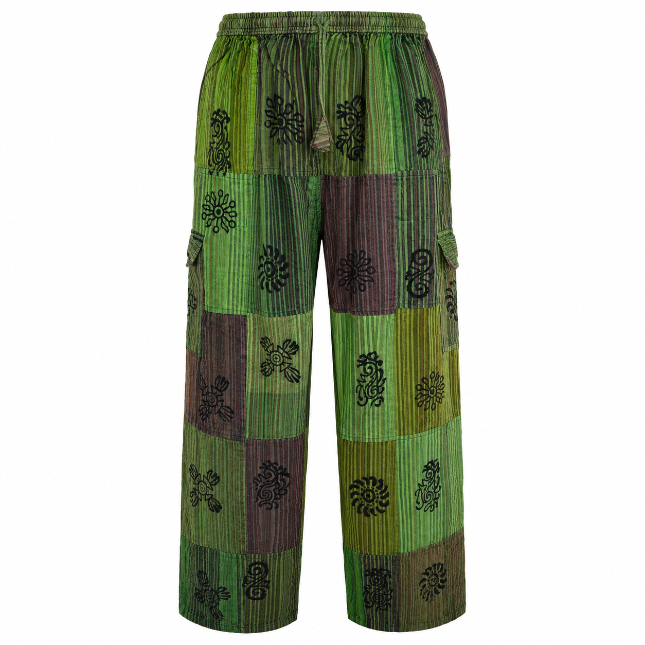Cargo Block Print Pants