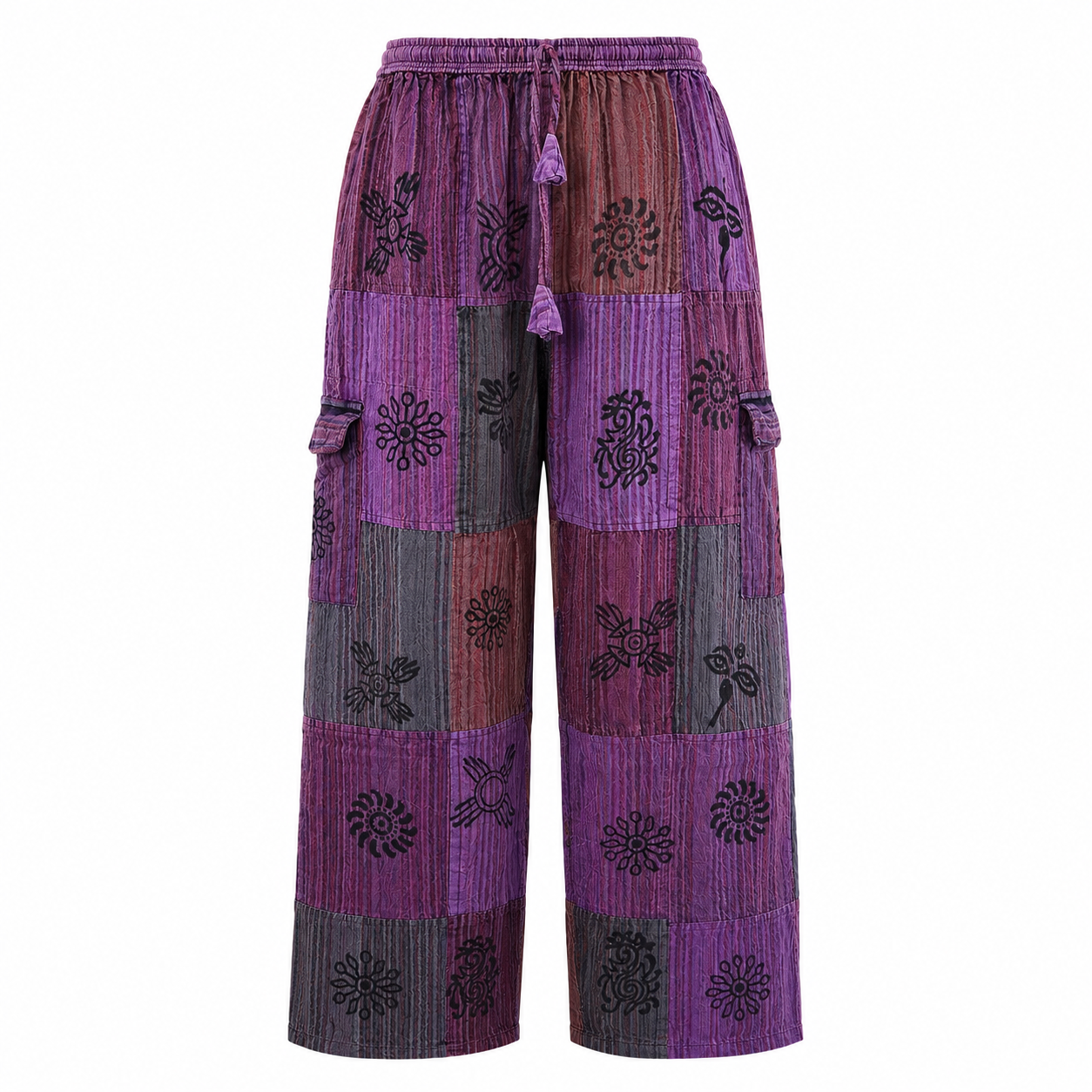 Cargo Block Print Pants
