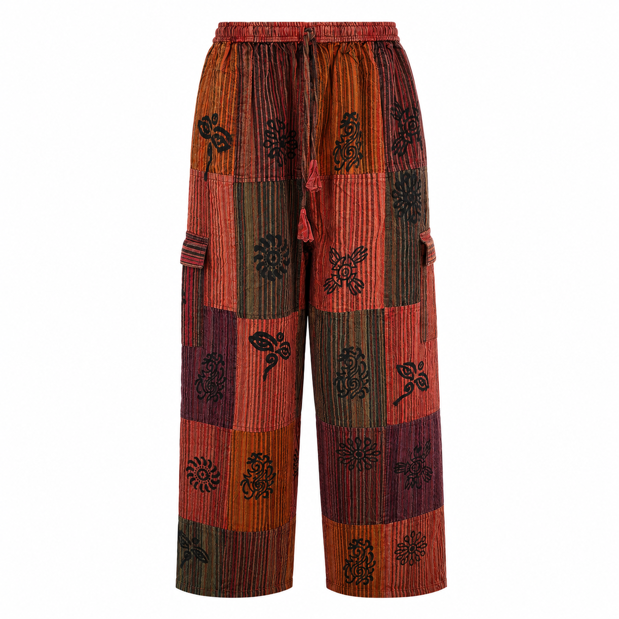 Cargo Block Print Pants