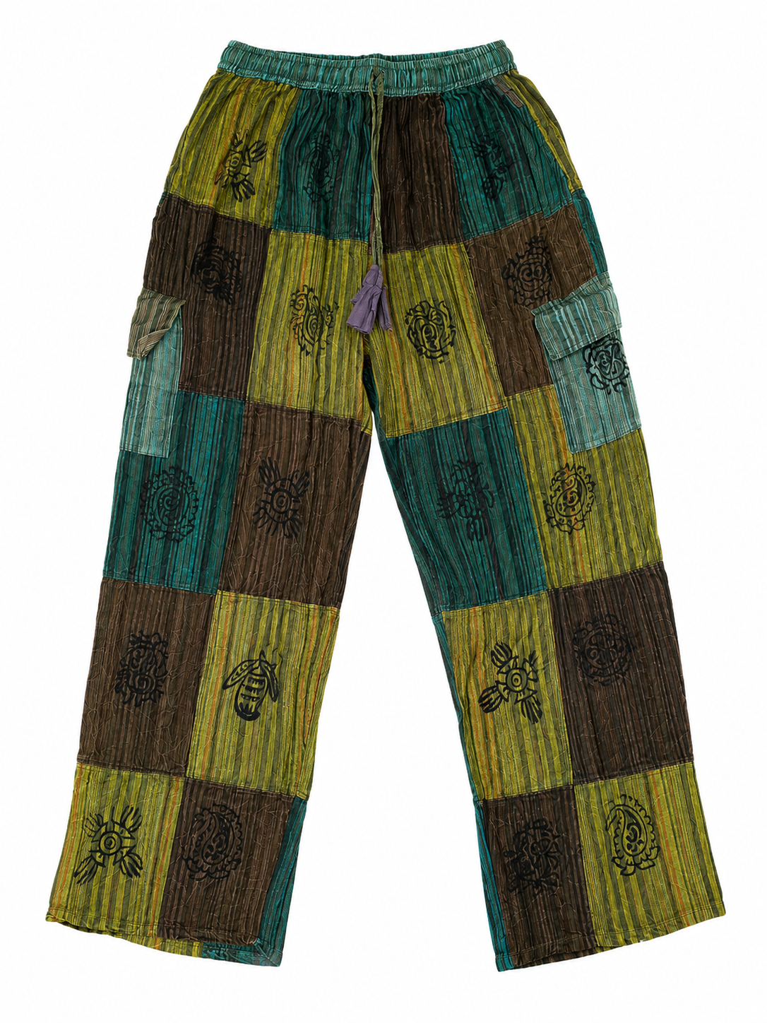 Cargo Block Print Pants