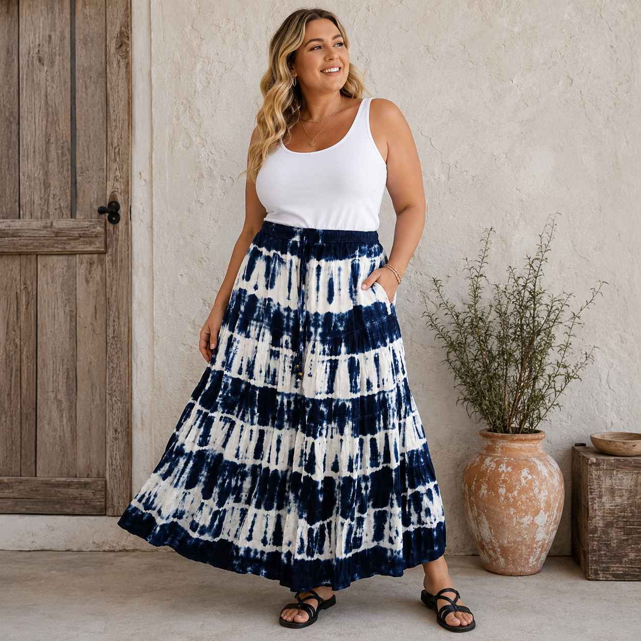 Tie Dye Maxi Skirt