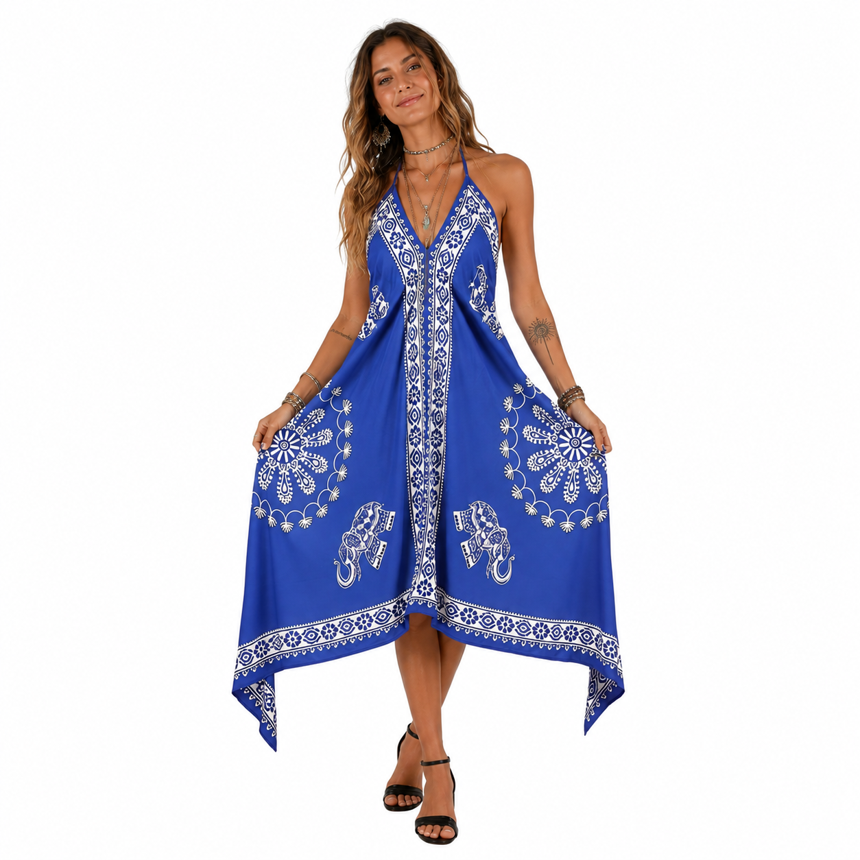 Backless Halter Neck Dress