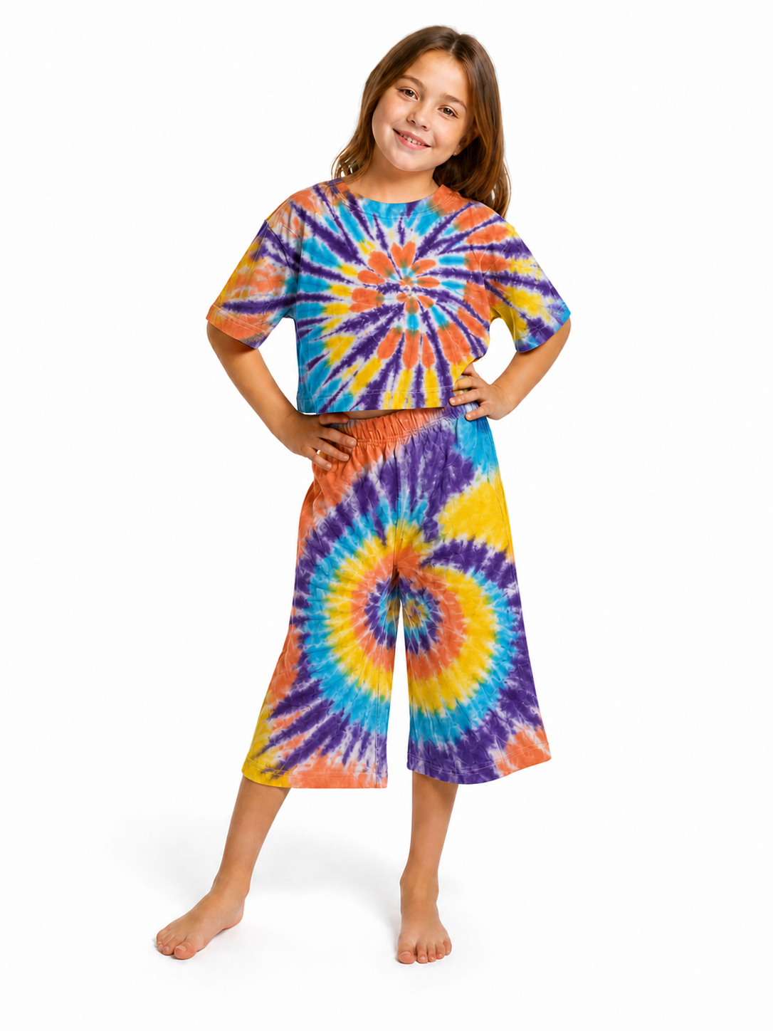 Tie Dye Crop Tee - Kids