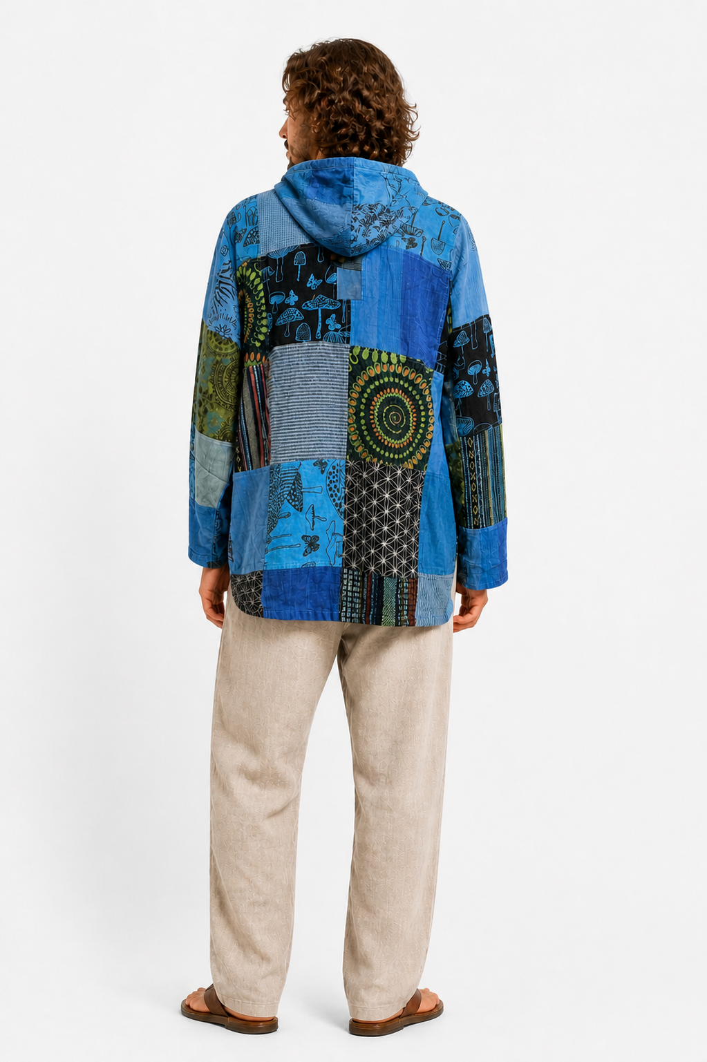 Unisex Patchwork Cotton Hoodie