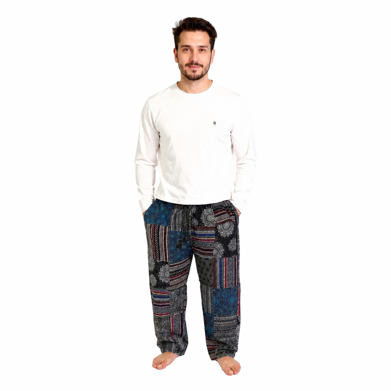 Nepalese Stonewashed Patchwork Pants