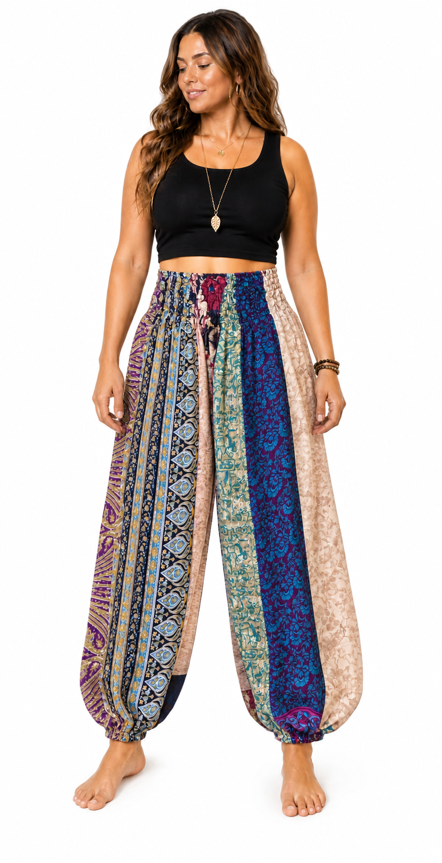 Patchwork Harem Pants