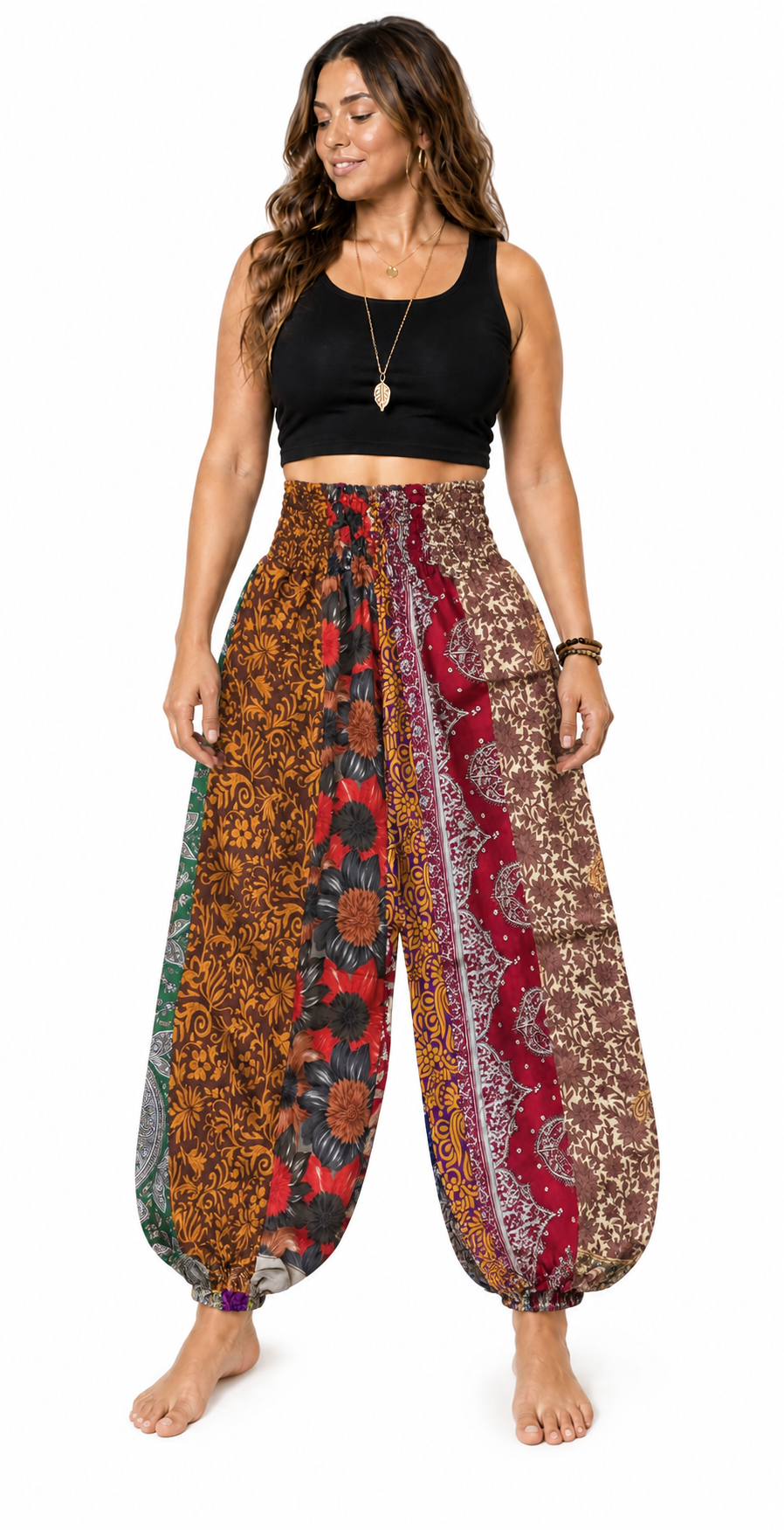 Patchwork Harem Pants