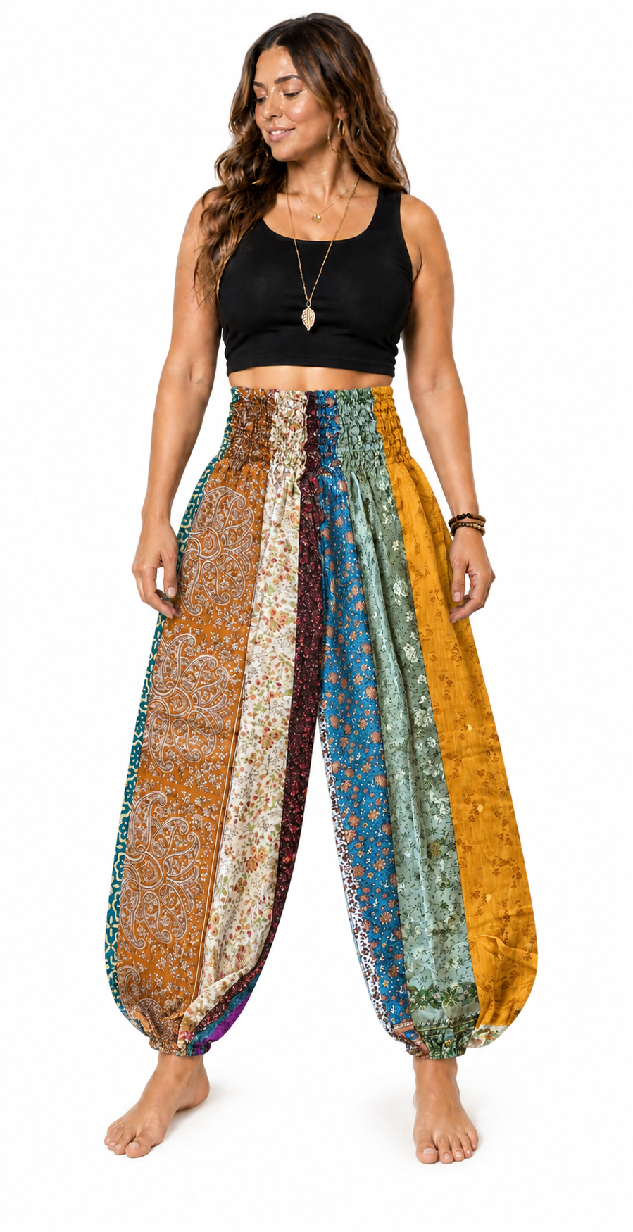 Patchwork Harem Pants