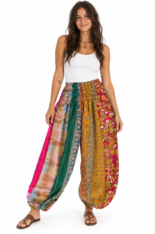 Patchwork Harem Pants