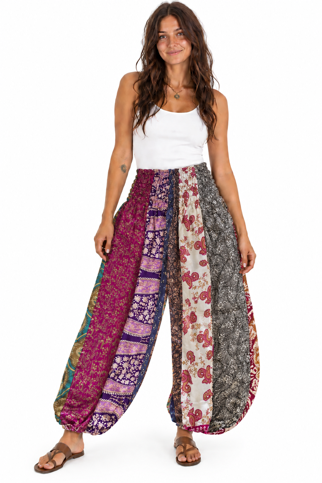 Patchwork Harem Pants