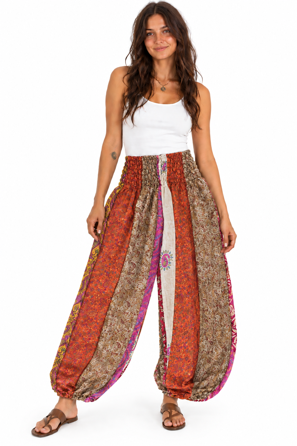 Patchwork Harem Pants