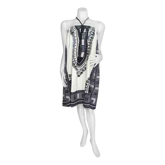 Tribal Design Summer Halter Dress