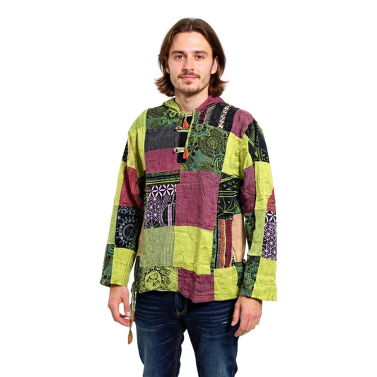 Patchwork Cotton Hoodie