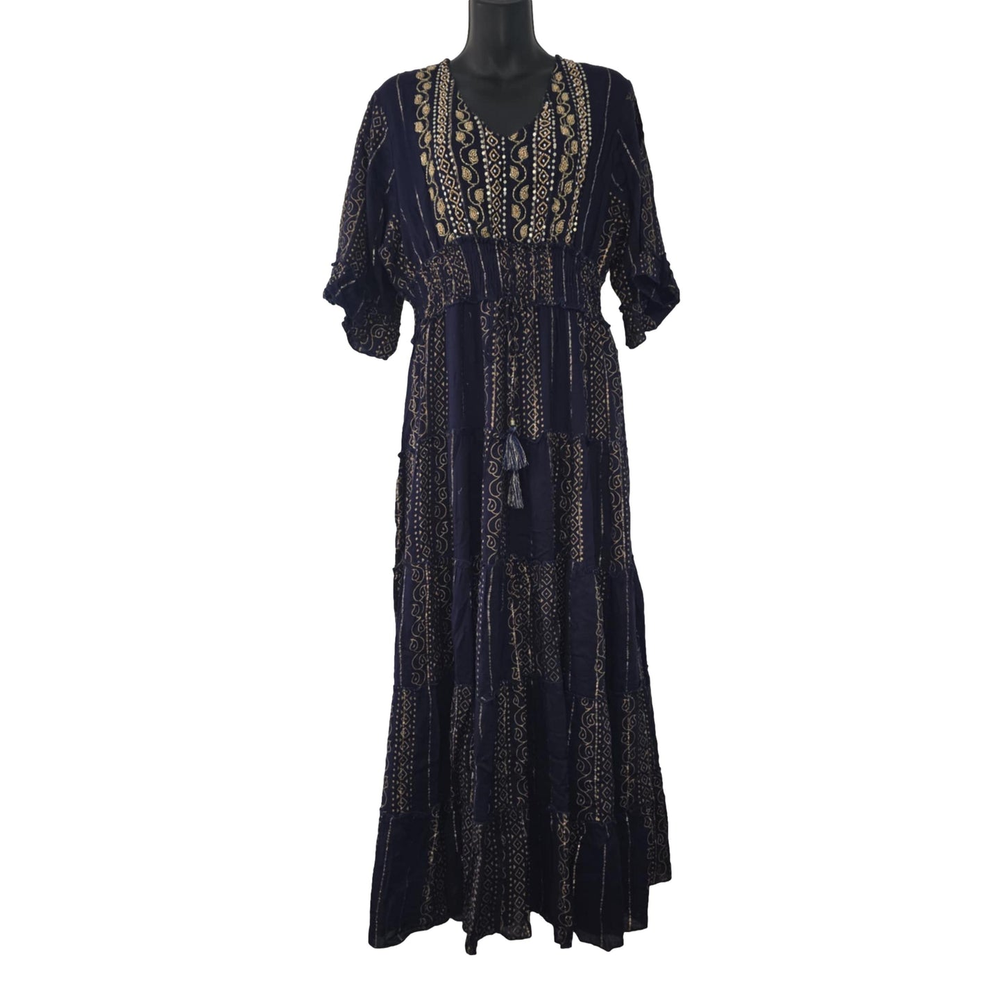 Embroidered Boho Maxi Dress