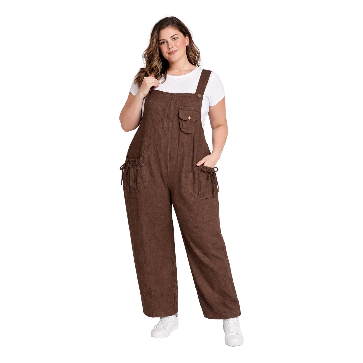 Cotton Wide Leg Overalls