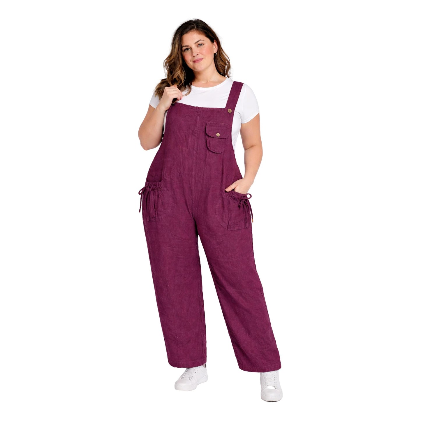 Cotton Wide Leg Overalls