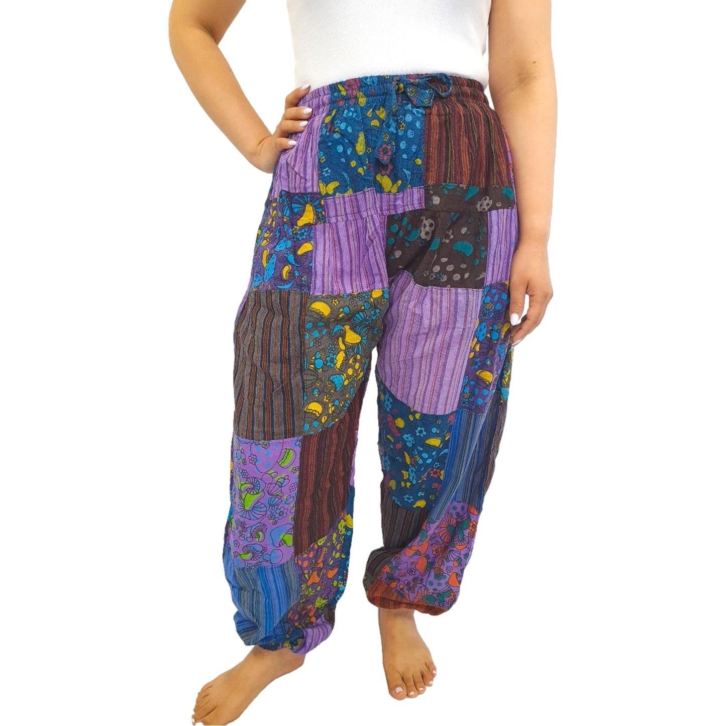 Mushroom Print  Cuffed Pants