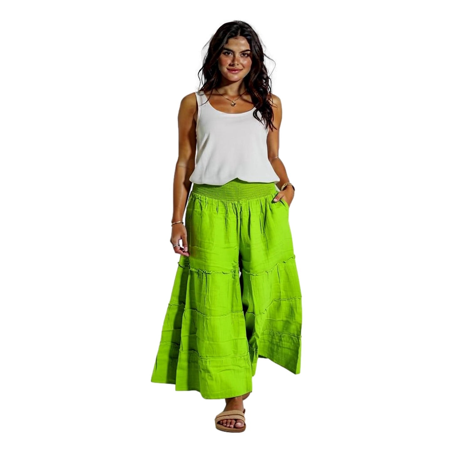 Wide Leg Cotton Pants