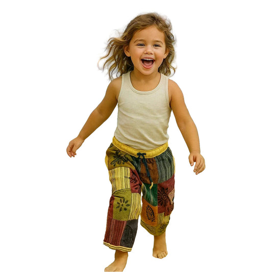Block Print 3/4 Kids Pants