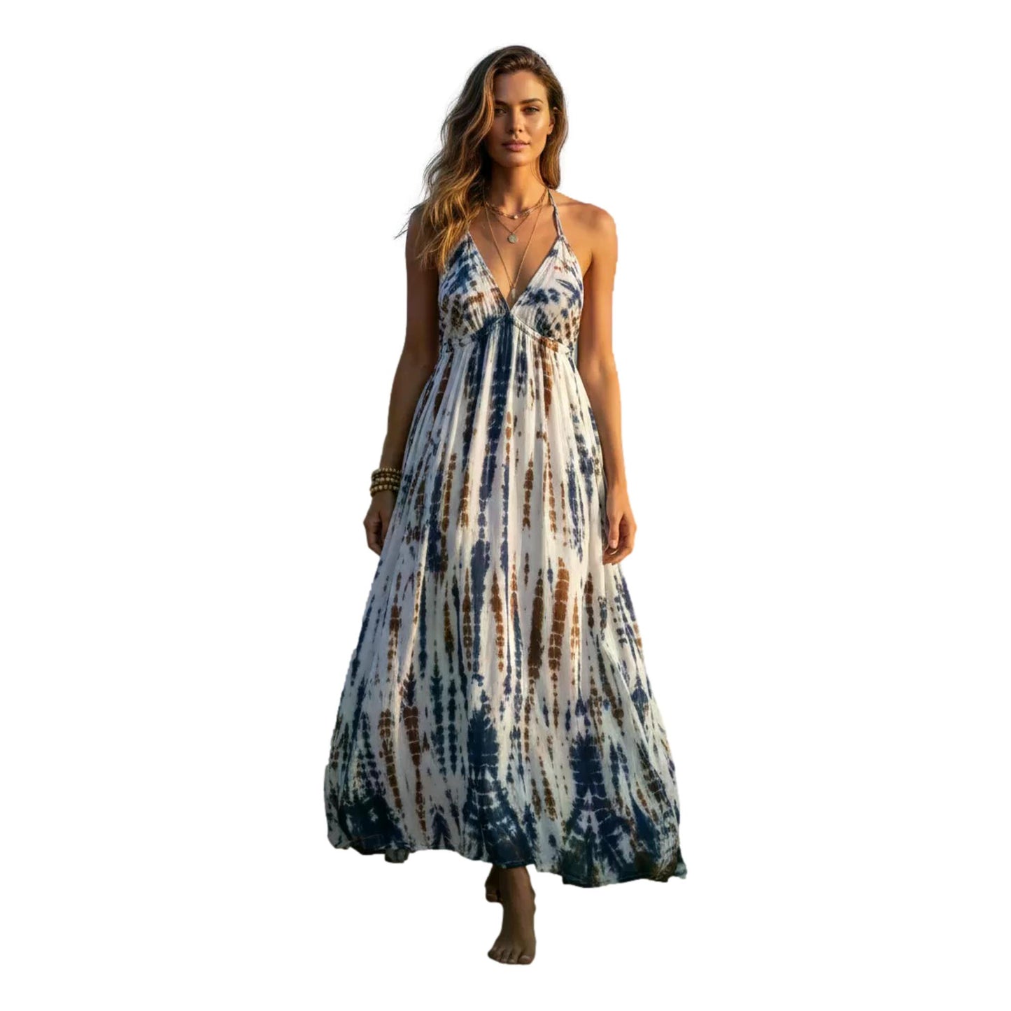 Tie Dye Halter Dress