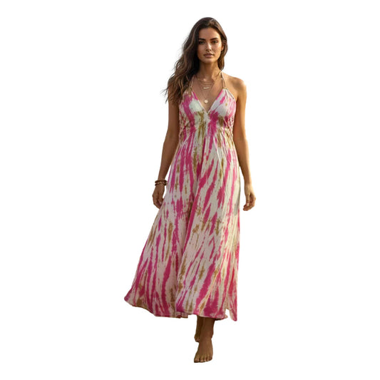 Tie Dye Halter Dress