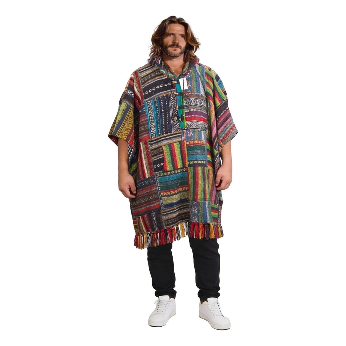 Patchwork  Unisex Poncho