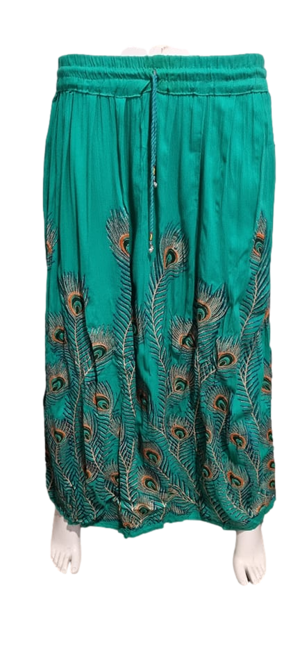 Peacock Orange and Blue and White African Print High Waist Skirt -  Walmart.com